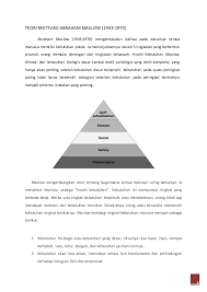 Bab ii teori motivasi abraham maslow dan proses belajar. Teori Abraham Maslow
