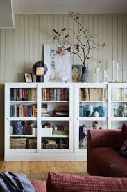 Havsta Vitrine Mit Sockel Klarglas Weiss 121x37x134 Cm In 2020 Ikea Living Room Home Decor Bookcase With Glass Doors