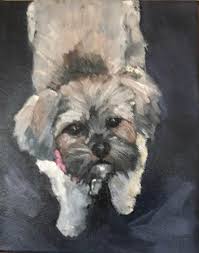 You can add humor to your lives with a royal pet portrait. Carol Schiff Daily Painting Studio Dog Painting