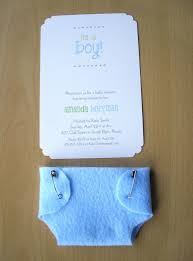 Boy Baby Shower Invitations Blue Diaper Felt And Cardstock Diy Idea Baby Shower Invitations For Boys Baby Boy Shower Baby Shower Invitations