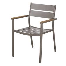 Etudiées pour être facilement empilables et d'une grande maniabilité elles seront l'élément indispensable pour venir compléter un. Fauteuil De Jardin En Aluminium Taupe Et Teck Massif Guam Maisons Du Monde