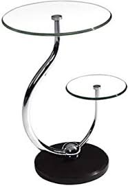 Home D Eacute Cor Furniture Small 2 Tier Round Glass Side Tables Living Room Coffee End Tables With M In 2020 Glass End Tables Living Room Side Table Living Room Table