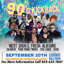 lexington legends to host 90s kickback concert at whitaker