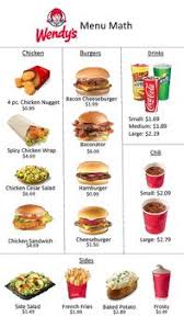 Check spelling or type a new query. Menu Math Food Fast Food Menu Money Math