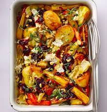 You can't go wrong with this classic favorite. Leftover Christmas Veggie Tray Bake With Brie Cranberry And Pine Nuts Christmas Food Dinner Vegetarian Christmas Dinner Christmas Veggie Tray