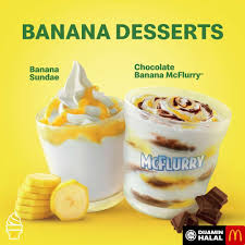 Mcdonald S Banana Desserts 20 April 2020 Onwards Banana Dessert Desserts Banana Sundae