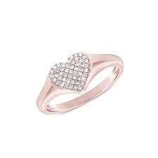Because pure gold makes up 58.3% of the metal content of 14k gold, an engagement ring made from 14k gold will usually cost slightly less than the same ring made from 18k gold. Pave Diamond Heart Shaped Band In 14k Gold Womens Rings Long Island Ny Jewelry Store