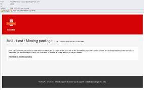 Alert Fake Royal Mail Lostmissing Package Emails Royal Mail Mailing Messages