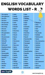 Homeowners use insulation in the walls, ceilings and floors of their homes to eliminate drafts and to save money on heating and air conditioning costs. Words That Start With R Large List Of 320 Words Starting With Letter R Love English