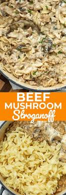 Ground Beef Stroganoff Is A Fast And Easy Dinner Idea Made With Cream Of Mushroom In 2020 Beef And Mushroom Recipe Mushroom Stroganoff Recipe Beef Mushroom Stroganoff