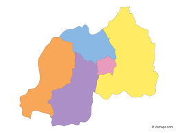 Rwanda is a relatively stable east african country, and easily accessible from kenya and uganda. Multicolor Map Of Rwanda With Provinces Free Vector Maps