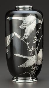 A Rosenthal Porcelain And Silver Overlay Vase Rosenthal Selb Germany Circa 1920 Marks Rosenthal Selb Plossberg Germ Vase Black And White Vase Porcelain Art