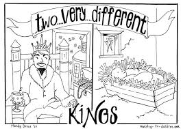 Dogs love to chew on bones, run and fetch balls, and find more time to play! Coloring Page Two Very Different Kings Herod Vs Jesus