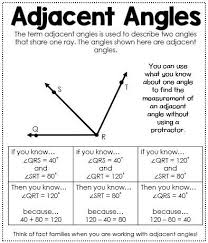Adjacent Angles Anchor Chart This Mini Anchor Chart Will Help Your Students Understand How To Add And Math Journals Interactive Math Journals Math Strategies