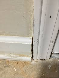 Both baseboards and door trim have similar installation methods, mainly because the same product can be used for both. What To Do With Gap Between Cut Baseboard Shoe Moulding And New Wider Door Trim Home Improvement Stack Exchange