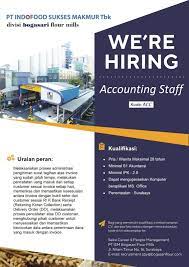 Ada perusahaan yang sedang membuka kesempatan lowongan kerja 2021, staf teknisi, human resources intern, program analyst dan banyak lagi di daerah jakarta melalui indeed.com. Lowongan Kerja Pt Indofood Sukses Makmur Tbk Divisi Bogasari Flour Mills Bulan Juli 2020 Rekrutmen Lowongan Kerja Bulan Juli 2021