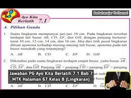 Dimana materi terdapat pada bagian bab 2. Jawaban Pg Ayo Kita Berlatih 7 1 Halaman 67 Matematika Kelas 8 Lingkaran Bastechinfo