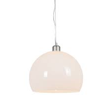 This provides more flexibility in how the light can be used. Modern Pendant Lamp With Opal Shade Globe Lampandlight