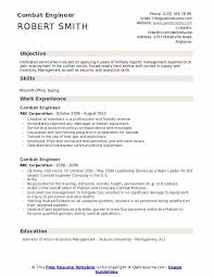 combat engineer resume samples qwikresume