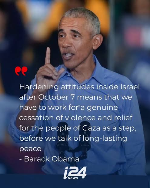 Former US President Barack Obama spoke in Belfast this week about how he  sees the future of peace negotiations in the Middle East.