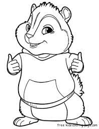 The free printable cartoon character coloring pages can be used to create your own cartoon character coloring book. 18 Alvin The Chipmunks Color Pages Ideas Alvin And The Chipmunks Chipmunks Cartoon Coloring Pages