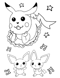 Dessin & coloriage de pikachu en ligne, gratuit à imprimer pour colorier pikachu avec les enfants et adultes. Pikachu And Pichu Coloring Pages To Print Coloring Pages To Print Pokemon Coloring Pages Pokemon Printables