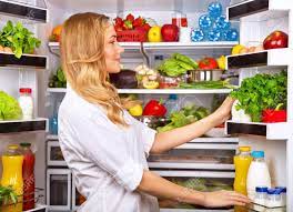 Happy Female Search Something In The Fridge Fresh Fruits And Vegetables In The Refrigerator Cooking Diet Food Fit And Body Care Concept Stock Photo Picture And Royalty Free Image Image 25864226