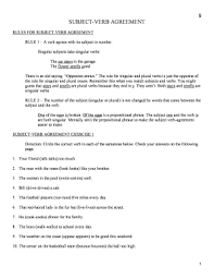 Welcome to esl printables, the website where english language teachers exchange resources: 26 Printable Subject Verb Agreement Forms And Templates Fillable Samples In Pdf Word To Download Pdffiller