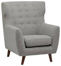 Amazon Com Rivet Hawthorne Mid Century Tufted Modern Accent Chair Silver Kitchen Dini Modern Accent Chair Mid Century Modern Patio Furniture Accent Chairs