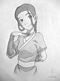 Katara Avatar Cartoon Figure Drawing Sketches