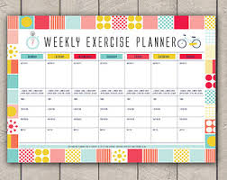 28 weekly exercise planner template