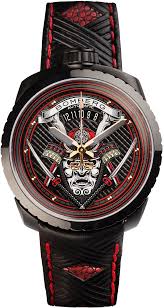 Black And Red Mens Watch Bolt 68 Samurai Vintage Black 45mm Limited Edition Watches For Men Luxury Watches For Men Watches Unique