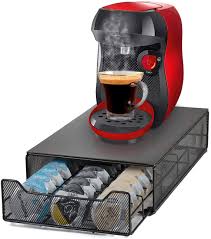 This machine uses both plastic and aluminum nespresso compatible capsules. Hivenets Tassimo Pods Holder Coffee Machine Metal Capsule Storage Drawer For 60 Pcs Amazon Co Uk Home Kitchen