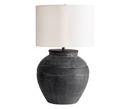 Product title globe electric d'alessio 20 matte black table lamp with white linen shade, 67045 average rating: Faris Ceramic Table Lamp Pottery Barn