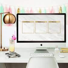 Freebie Marble Desktop Wallpaper Organizer Desktop Wallpaper Organizer Desktop Organization Marble And Gold