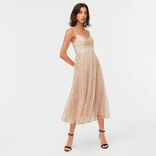 J Crew Pleated A Line Midi Dress In Metallic Lace Dresses Womens Dresses Midi Dress