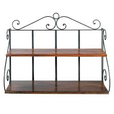 Etagere Murale En Fer Forge L 100 Cm Maisons Du Monde Parement Mural Mobilier De Salon Etageres Murales