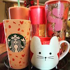 Summer new starbucks freshness pink polyhedron straw coffee cup 473ml stainless steel vacuum cup valentine's day accompanying cup. Starbucks Dropped New Valentine S Day Mugs And Cups For 2020 Popsugar Food