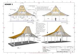 Bangunan Joglo Ini Mengadobsi Bentuk Joglo Kepuhan Limolasan Yang Sebenarnya Berbentuk Persegi Panjang Secara Tepatnya Istilah Arsitektur Desain Desain Rumah