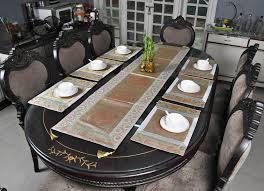Christmas Placemat Designer Table Runner With Mat Grey Color Dining Room Silk Tablecloth Cover Set Of 7 Dining Table Decor Dining Room Colors Grey Dining Room