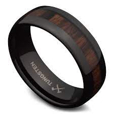 The Cowboy Mens Wedding Rings Wooden Wedding Ring Tungsten Carbide Wedding Rings