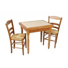 Modèle présenté, céramique fumée/laqué blanc mat/acier lustré gris titane. Table Rustique De Cuisine Pieds Tournes Carrelee Avec Tiroir Et Allonge
