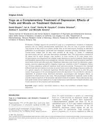 By submitting this form, you are consenting to receive marketing emails from: Pdf Yoga As A Complementary Treatment Of Depression Effects Of Traits And Moods On Treatment Outcome Dmitry M Davydov Academia Edu
