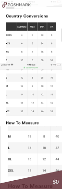 Cotton On Sizing Chart Sizing Chart Cotton Things To Sell