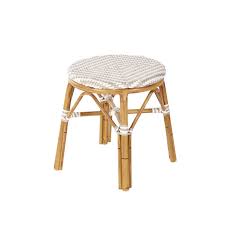 Tabouret De Jardin Professionnel En Resine Tressee Blanche Et Beige Kafe Pro Maisons Du Monde Tabourets De Jardin Tabouret Maison Du Monde