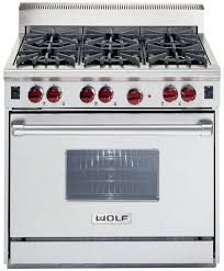 Shop gas cooktops & gas stove tops from bosch, ge, lg, whirlpool & other quality brands. Wolf R366 36 Inch Pro Style Gas Range With 6 Dual Brass Open Burners 5 5 Cu Ft Convection Oven Infrared Broiler Automatic Reignition And Drip Tray Natural Gas