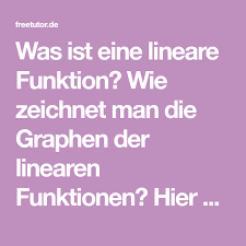 Lineare Funktionen Lineare Funktion Zeichnen Mathe