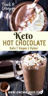 Creamy Thick Keto Hot Chocolate Paleo Sugar Free Drink Recipe Sugar Free Drinks Coconut Milk Recipes Dessert Vegan Hot Chocolate