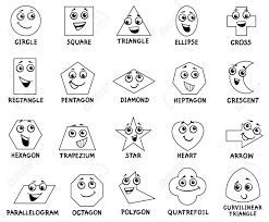 There is a color version and a black and white version of the game. Black And White Cartoon Illustration Of Educational Basic Geometric Royalty Free Cliparts Vectors And Stock Illustration Image 93086965