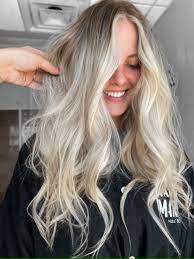Angel Blonde Creamy Blonde Money Piece Bright Blonde Hair Balayage Hair Blonde Dark Roots Blonde Hair